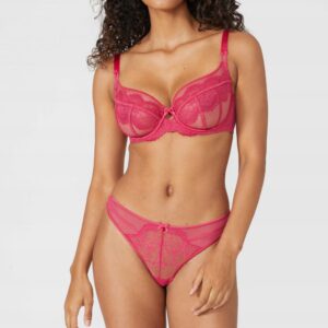 M0B224 DEBENHAMS RÓŻOWE KORONKOWE STRINGI 42 XL