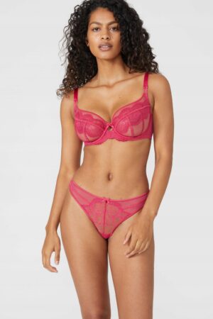 M0B224 DEBENHAMS RÓŻOWE KORONKOWE STRINGI 42 XL