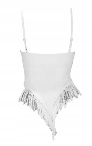 X6F317 JEDNOCZĘŚCIOWY STRÓJ KĄPIELOWY Z FRĘDZLAMI PRETTYLITTLETHING 42 - obrazek 4