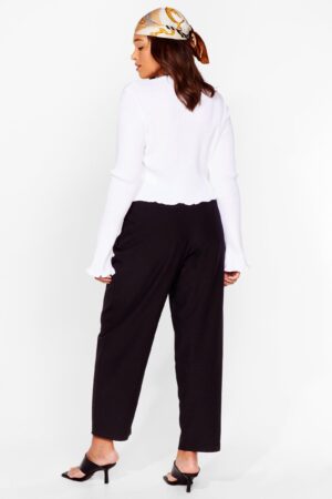 M2C013 NASTY GAL MATERIAŁOWE CZARNE SPODNIE 44 XXL - obrazek 4