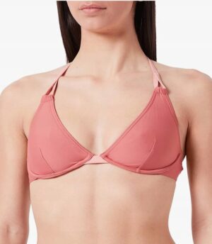 X4F011 ESPRIT GÓRA OD BIKINI DAMSKA RÓŻOWA GŁADKA Z FISZBINAMI