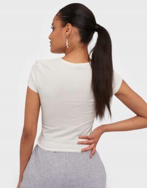 M4C006 NELLY BIAŁA BLUZKA TOP CROPPED 34 XS - obrazek 2