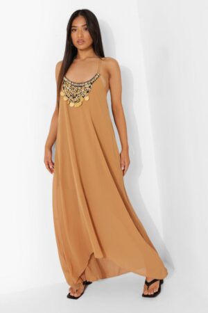 X6D307 BOOHOO PETITE SUKIENKA MAXI SZYFON 32 XXS - obrazek 2
