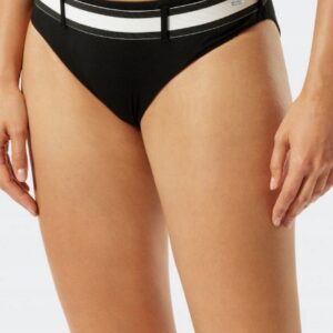 X8D022 SCHIESSER DÓŁ OD BIKINI CZARNY Z PASKIEM 42