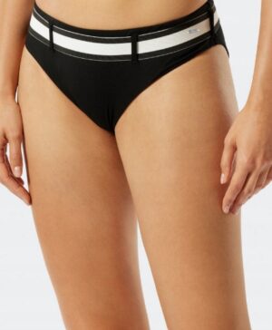 X8D022 SCHIESSER DÓŁ OD BIKINI CZARNY Z PASKIEM 42