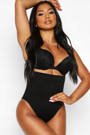 M4B213 BOOHOO MAJTKI WYSZCZUPLAJĄCE CZARNE S - obrazek 4