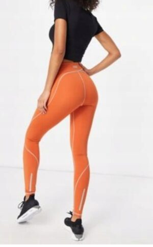 X8C015 ASOS POMARAŃCZOWE LEGGINSY SPORTOWE DAMSKIE NA CO DZIEŃ 36 S S - obrazek 2