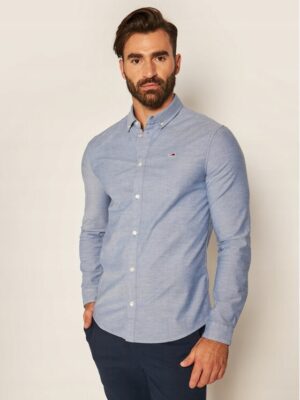 X8C308 TOMMY JEANS KOSZULA MĘSKA NIEBIESKA LOGO M M