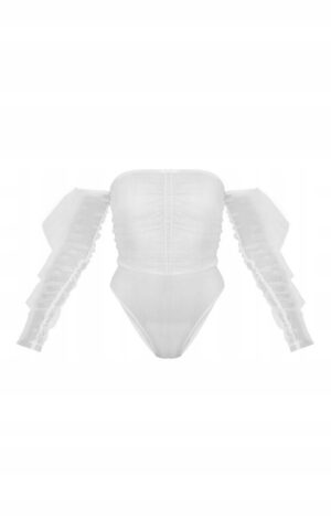 X3D016 PRETTYLITTLETHING DAMSKIE BODY BIAŁE 40 L L - obrazek 4