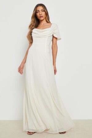 X5F014 BOOHOO DRAPOWANA SUKIENKA SZYFON MAXI 42 XL - obrazek 3