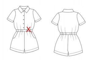 X3F013 BOOHOO CZARNY KOMBINEZON KRÓTKI BAWEŁNA 44 XXL - obrazek 6