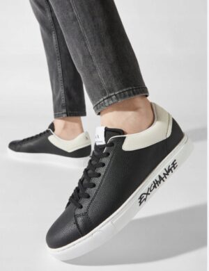 X5B103 ARMANI EXCHANG MĘSKIE BUTY SPORTOWE CZARNE Z LOGO WIĄZANE 41