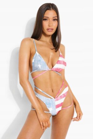 X3D223 BOOHOO STRÓJ KĄPIELOWY BIKINI PRINT 40 L L - obrazek 2