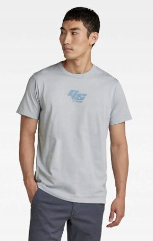 Z2D113 G-STAR RAW MĘSKI T-SHIRT NIEBIESKI LOGO M