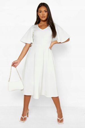 X7D17 BOOHOO PLUS DAMSKA SUKIENKA MIDI 44 XXL