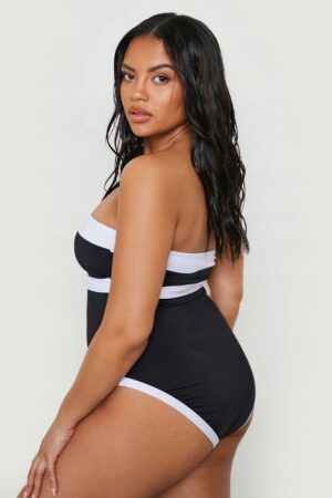 X9C206 BOOHOO PLUS STRÓJ KĄPIELOWY BANDEAU 48 4XL - obrazek 4