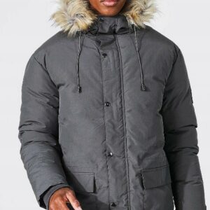 X2A008 BOOHOO KURTKA MĘSKA PUCHOWA ZIELONA S/M