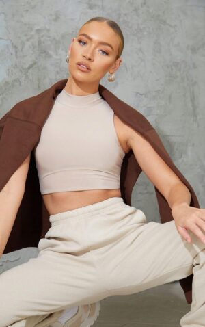 X3C213 PLT DAMSKI CROP TOP STONE 34 XS XS - obrazek 3