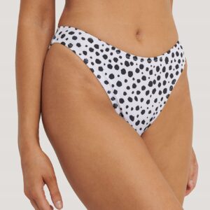 Z2F005 NA-KD DÓŁ OD BIKINI ŁACIATY BIAŁY _ S