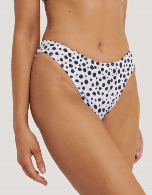 Z2F005 NA-KD DÓŁ OD BIKINI ŁACIATY BIAŁY _ S