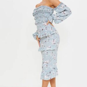 X6B213 PRETTYLITTLETHING DAMSKA SUKIENKA TUBA Z MOTYWEM KWIATOWYM XXS