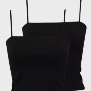 M0G218 GINA TRICOT TOP CZARNY DAMSKI 2-PACK. M