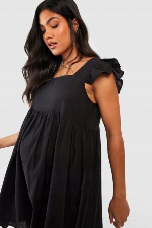 X3B008 BOOHOO MATERNITY LNIANA SUKIENKA CIĄŻOWA CZARNA 40 L L - obrazek 2