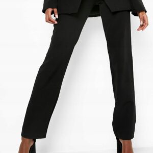 X0E203 BOOHOO SPODNIE DAMSKIE PROSTE CZARNE 36