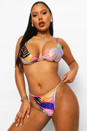 X3D011 BOOHOO KOLOROWE BIKINI FIGI TANGA 40 L L - obrazek 3