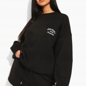 X5F002 BOOHOO BIAŁA BLUZA DAMSKA SPORTOWA NAPISY L L