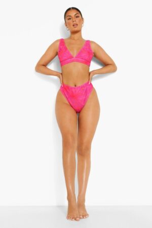 X3D221 BOOHOO RÓŻOWE BIKINI FIGI WYSOKI STAN 40 L