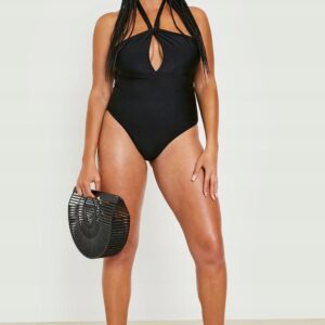 X9C010 BOOHOO PLUS STRÓJ KĄPIELOWY WIĄZANY 48 4XL