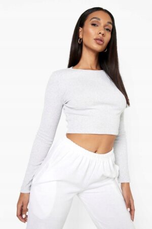 X9C308 BOOHOO TOP PRĄŻKOWANY Z DŁUGIM RĘKAWEM 36