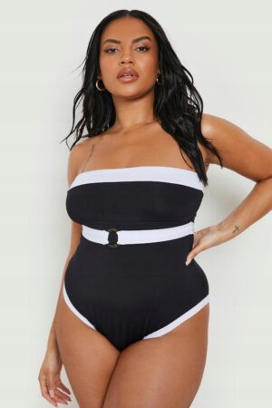 X9C206 BOOHOO PLUS STRÓJ KĄPIELOWY BANDEAU 48 4XL