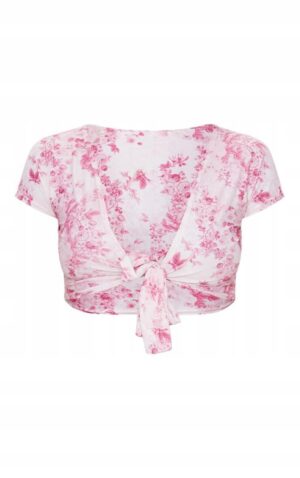 Z0D303 PLT RÓŻOWE BIKINI GÓRA CROP TOP S S - obrazek 4