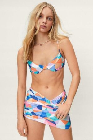 X7F110 NASTYGAL GÓRA OD BIKINI Z FISZBINAMI XS - obrazek 4
