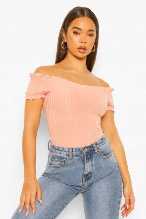 Z2G115 BOOHOO BODY PRĄŻEK ODKRYTE RAMIONA M M