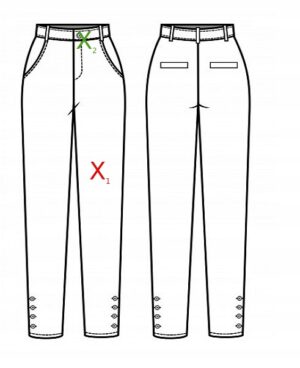 X4D301 PLT DAMSKIE SPODNIE CREAM 34 XS XS - obrazek 6