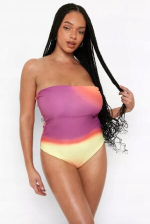 X9D306 BOOHOO PLUS STRÓJ KĄPIELOWY OMBRE 4XL - obrazek 4