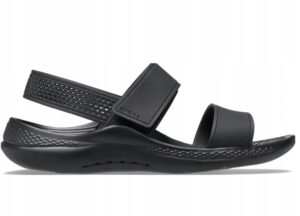 X4B133 CROCS DAMSKIE GUMOWE CZARNE SANDAŁY NA LATO NA RZEPY 39-40 - obrazek 2