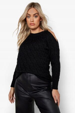 M0A022 BOOHOO SWETR DAMSKI PLUS ASYMETRYCZNY 44 - obrazek 2