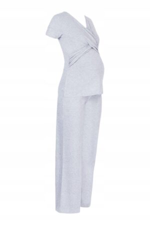 M1B306 BOOHOO MATERNITY MARSZCZONA SZARA BLUZKA DEKOLT V 38 M - obrazek 2