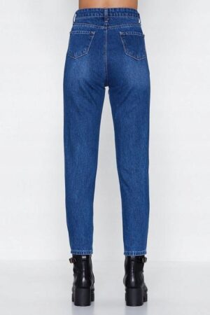 Z1A001 NASTY GAL NIEBIESKIE DAMSKIE SPODNIE JEANSOWE PROSTE 38 M - obrazek 2