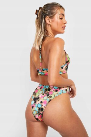 X9G301 WZORZYSTY BIUSTONOSZ OD BIKINI WIĄZANY BOOHOO 34 - obrazek 4