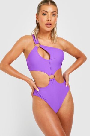 M3G207 BOOHOO KOSTIUM KĄPIELOWY DAMSKI FIOLET 38