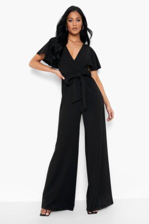 M3D011 ELEGANCKI BIAŁY KOMBINEZON SZEROKIE NOGAWKI BIAŁY BOOHOO TALL 38 - obrazek 2
