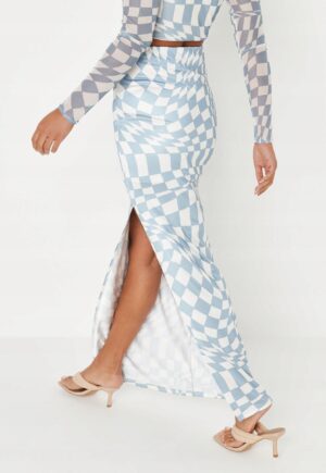 M1G211 MISSGUIDED WZORZYSTA DŁUGA SPÓDNICA 38 M - obrazek 4