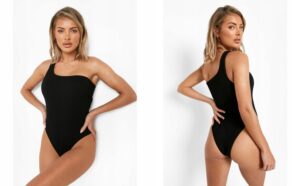 M0B007 BOOHOO STRÓJ KĄPIELOWY JEDNOCZĘŚCIOWY ASYMETRYCZNY 34 XS