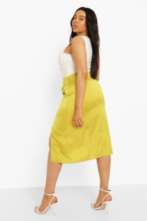 X8F009 BOOHOO SPÓDNICA DAMSKA SATYNOWA PLUS 44 3XL - obrazek 3