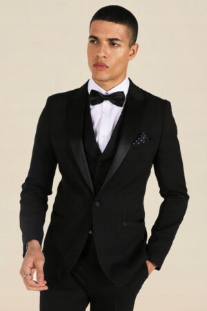 X7E311 BOOHOO MAN ELEGANCKA MARYNARKA SKINNY L